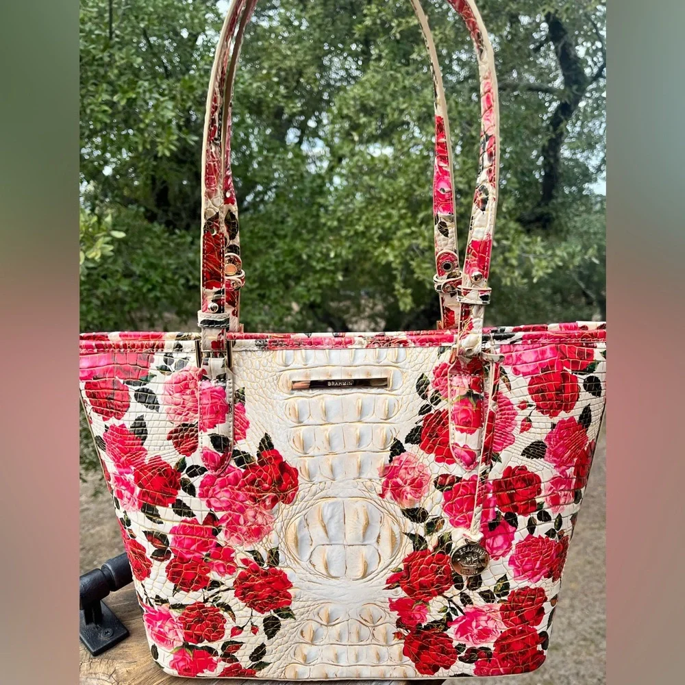 NWT Brahmin ROMANTIC ROSES Medium Asher Melbourne Tote